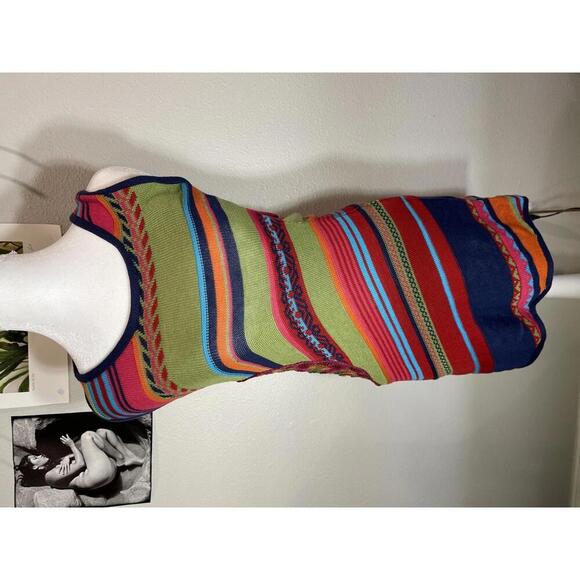 Double Zero- Colorful Knit Summer Dress- Size S - Picture 1 of 4